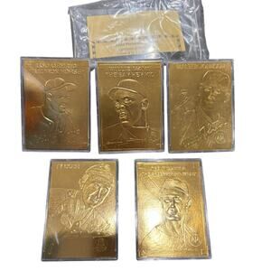 Lot Of 5 Gold Performance Mint Baseball Cards Gehrig Mays Cobb Johnson Williams